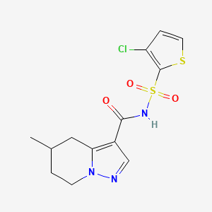 N-(3-chlorothiophen-2-yl)sulfonyl-5-methyl-4,5,6,7-tetrahydropyrazolo[1,5-a]pyridine-3-carboxamide