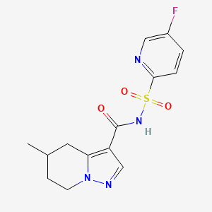 N-(5-fluoropyridin-2-yl)sulfonyl-5-methyl-4,5,6,7-tetrahydropyrazolo[1,5-a]pyridine-3-carboxamide