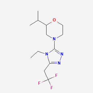 4-[4-Ethyl-5-(2,2,2-trifluoroethyl)-1,2,4-triazol-3-yl]-2-propan-2-ylmorpholine