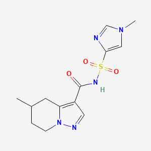 5-methyl-N-(1-methylimidazol-4-yl)sulfonyl-4,5,6,7-tetrahydropyrazolo[1,5-a]pyridine-3-carboxamide