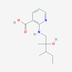 molecular formula C13H20N2O3 B7246118 2-[(2-Hydroxy-2,3-dimethylpentyl)amino]pyridine-3-carboxylic acid 