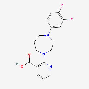 2-[4-(3,4-Difluorophenyl)-1,4-diazepan-1-yl]pyridine-3-carboxylic acid