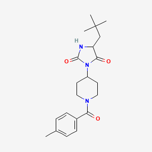 5-(2,2-Dimethylpropyl)-3-[1-(4-methylbenzoyl)piperidin-4-yl]imidazolidine-2,4-dione