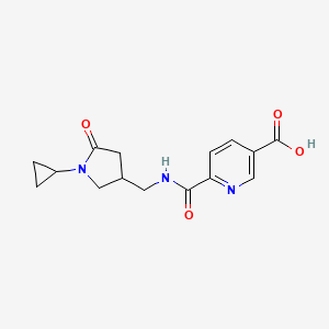 6-[(1-Cyclopropyl-5-oxopyrrolidin-3-yl)methylcarbamoyl]pyridine-3-carboxylic acid