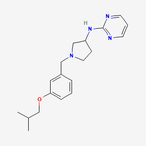 N-[1-[[3-(2-methylpropoxy)phenyl]methyl]pyrrolidin-3-yl]pyrimidin-2-amine