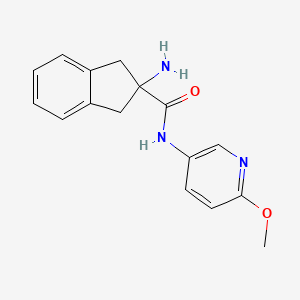 2-amino-N-(6-methoxypyridin-3-yl)-1,3-dihydroindene-2-carboxamide