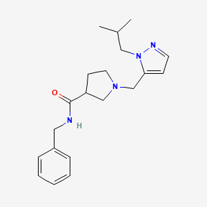 N-benzyl-1-[[2-(2-methylpropyl)pyrazol-3-yl]methyl]pyrrolidine-3-carboxamide