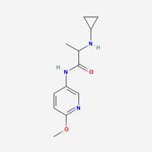 molecular formula C12H17N3O2 B7246307 2-(cyclopropylamino)-N-(6-methoxypyridin-3-yl)propanamide 