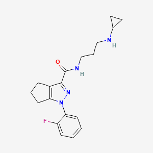 N-[3-(cyclopropylamino)propyl]-1-(2-fluorophenyl)-5,6-dihydro-4H-cyclopenta[c]pyrazole-3-carboxamide