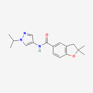 2,2-dimethyl-N-(1-propan-2-ylpyrazol-4-yl)-3H-1-benzofuran-5-carboxamide