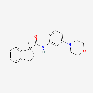 1-methyl-N-(3-morpholin-4-ylphenyl)-2,3-dihydroindene-1-carboxamide