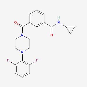 N-cyclopropyl-3-[4-(2,6-difluorophenyl)piperazine-1-carbonyl]benzamide