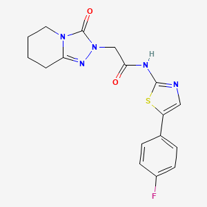 N-[5-(4-fluorophenyl)-1,3-thiazol-2-yl]-2-(3-oxo-5,6,7,8-tetrahydro-[1,2,4]triazolo[4,3-a]pyridin-2-yl)acetamide