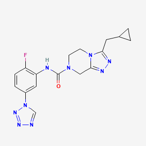 3-(cyclopropylmethyl)-N-[2-fluoro-5-(tetrazol-1-yl)phenyl]-6,8-dihydro-5H-[1,2,4]triazolo[4,3-a]pyrazine-7-carboxamide