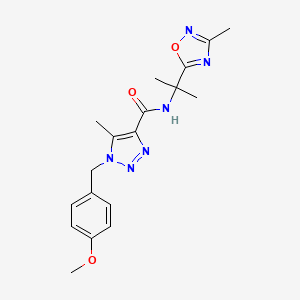 1-[(4-methoxyphenyl)methyl]-5-methyl-N-[2-(3-methyl-1,2,4-oxadiazol-5-yl)propan-2-yl]triazole-4-carboxamide