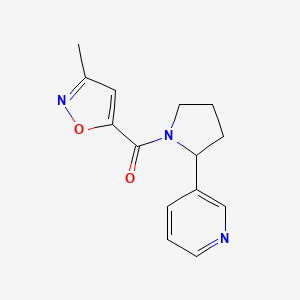 (3-Methyl-1,2-oxazol-5-yl)-(2-pyridin-3-ylpyrrolidin-1-yl)methanone