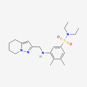 N,N-diethyl-3,4-dimethyl-5-(4,5,6,7-tetrahydropyrazolo[1,5-a]pyridin-2-ylmethylamino)benzenesulfonamide