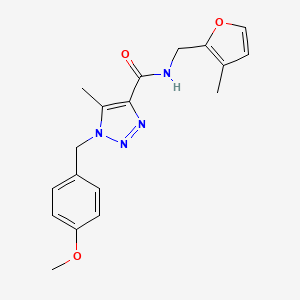 1-[(4-methoxyphenyl)methyl]-5-methyl-N-[(3-methylfuran-2-yl)methyl]triazole-4-carboxamide