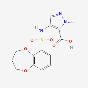 4-(3,4-dihydro-2H-1,5-benzodioxepin-6-ylsulfonylamino)-2-methylpyrazole-3-carboxylic acid