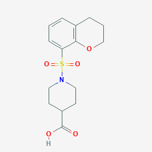 1-(3,4-dihydro-2H-chromen-8-ylsulfonyl)piperidine-4-carboxylic acid