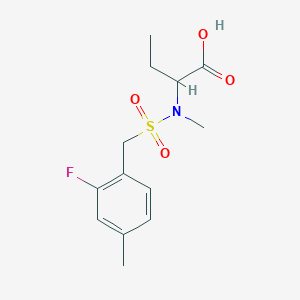 2-[(2-Fluoro-4-methylphenyl)methylsulfonyl-methylamino]butanoic acid