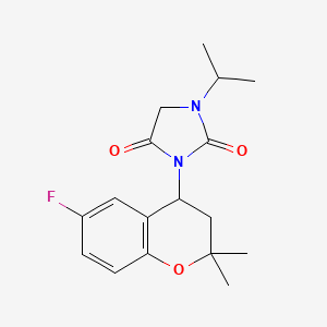 3-(6-Fluoro-2,2-dimethyl-3,4-dihydrochromen-4-yl)-1-propan-2-ylimidazolidine-2,4-dione