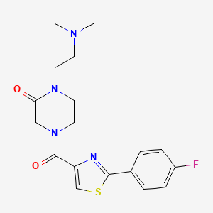 1-[2-(Dimethylamino)ethyl]-4-[2-(4-fluorophenyl)-1,3-thiazole-4-carbonyl]piperazin-2-one