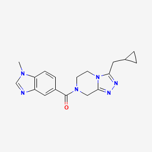 [3-(cyclopropylmethyl)-6,8-dihydro-5H-[1,2,4]triazolo[4,3-a]pyrazin-7-yl]-(1-methylbenzimidazol-5-yl)methanone