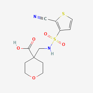 4-[[(2-Cyanothiophen-3-yl)sulfonylamino]methyl]oxane-4-carboxylic acid