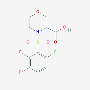 4-(6-Chloro-2,3-difluorophenyl)sulfonylmorpholine-3-carboxylic acid