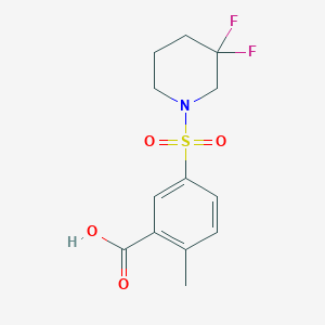 5-(3,3-Difluoropiperidin-1-yl)sulfonyl-2-methylbenzoic acid