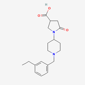 1-[1-[(3-Ethylphenyl)methyl]piperidin-4-yl]-5-oxopyrrolidine-3-carboxylic acid