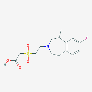 2-[2-(7-Fluoro-5-methyl-1,2,4,5-tetrahydro-3-benzazepin-3-yl)ethylsulfonyl]acetic acid