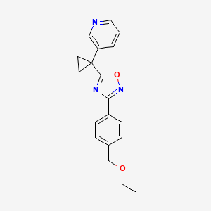 3-[4-(Ethoxymethyl)phenyl]-5-(1-pyridin-3-ylcyclopropyl)-1,2,4-oxadiazole