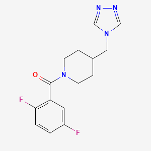 (2,5-Difluorophenyl)-[4-(1,2,4-triazol-4-ylmethyl)piperidin-1-yl]methanone