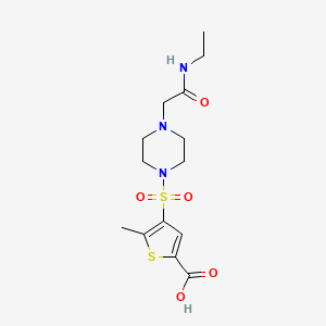 4-[4-[2-(Ethylamino)-2-oxoethyl]piperazin-1-yl]sulfonyl-5-methylthiophene-2-carboxylic acid