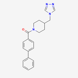 (4-Phenylphenyl)-[4-(1,2,4-triazol-4-ylmethyl)piperidin-1-yl]methanone