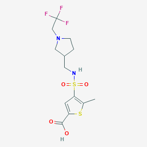 5-Methyl-4-[[1-(2,2,2-trifluoroethyl)pyrrolidin-3-yl]methylsulfamoyl]thiophene-2-carboxylic acid