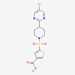 5-[4-(5-Chloropyrimidin-2-yl)piperidin-1-yl]sulfonylthiophene-3-carboxylic acid