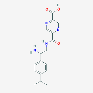 5-[[2-Amino-2-(4-propan-2-ylphenyl)ethyl]carbamoyl]pyrazine-2-carboxylic acid