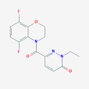 6-(5,8-Difluoro-2,3-dihydro-1,4-benzoxazine-4-carbonyl)-2-ethylpyridazin-3-one