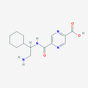 5-[(2-Amino-1-cyclohexylethyl)carbamoyl]pyrazine-2-carboxylic acid