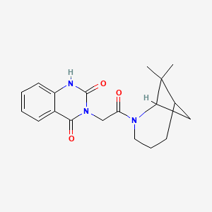 3-[2-(7,7-dimethyl-2-azabicyclo[4.1.1]octan-2-yl)-2-oxoethyl]-1H-quinazoline-2,4-dione