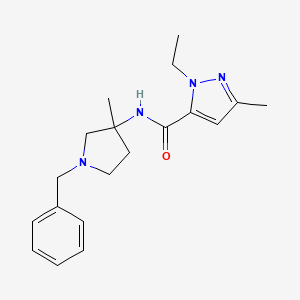 N-(1-benzyl-3-methylpyrrolidin-3-yl)-2-ethyl-5-methylpyrazole-3-carboxamide