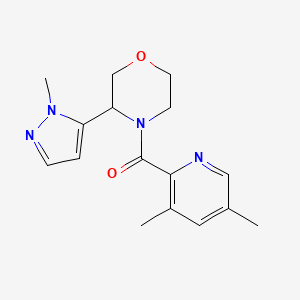 (3,5-Dimethylpyridin-2-yl)-[3-(2-methylpyrazol-3-yl)morpholin-4-yl]methanone