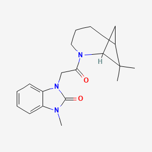 1-[2-(7,7-Dimethyl-2-azabicyclo[4.1.1]octan-2-yl)-2-oxoethyl]-3-methylbenzimidazol-2-one