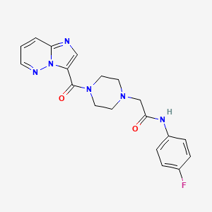 N-(4-fluorophenyl)-2-[4-(imidazo[1,2-b]pyridazine-3-carbonyl)piperazin-1-yl]acetamide