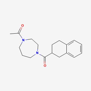 1-[4-(1,2,3,4-Tetrahydronaphthalene-2-carbonyl)-1,4-diazepan-1-yl]ethanone