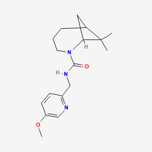 N-[(5-methoxypyridin-2-yl)methyl]-7,7-dimethyl-2-azabicyclo[4.1.1]octane-2-carboxamide