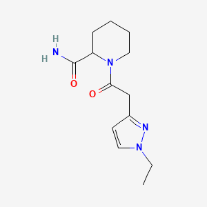 1-[2-(1-Ethylpyrazol-3-yl)acetyl]piperidine-2-carboxamide